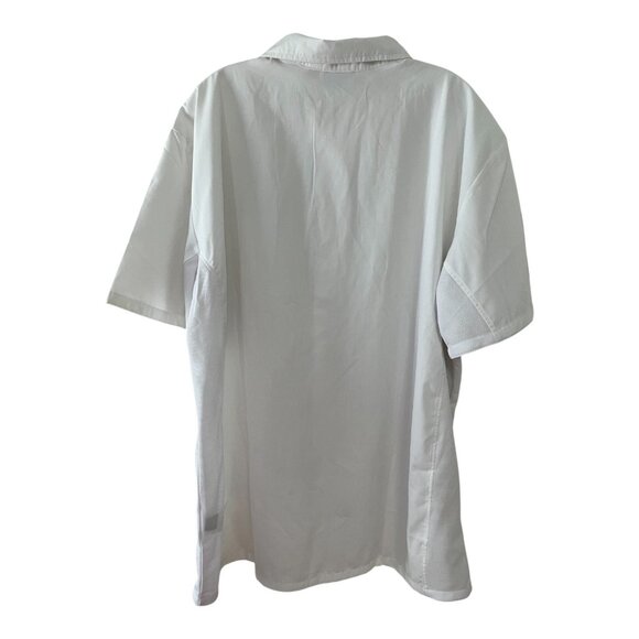 Chef Works White Short Sleeve Button-Down Shirt – Size XL – 65/35 Poly Cotton - Picture 6 of 7